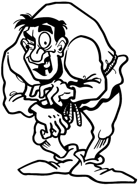 The Hunchback of Notre Dame vinyl sticker. Customize on line. Phenomena and History 072-0481